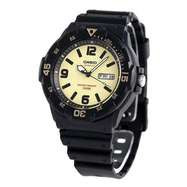 Casio MRW-200H-5BVDF Analog Black Resin Strap Watch for Men