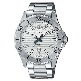 Casio MTD-1087D-7A Silver Stainless Steel Marine Sports Watch for Men