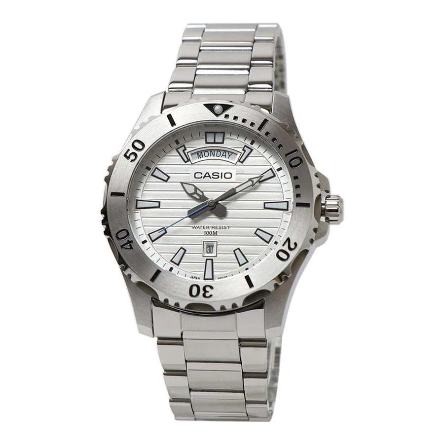 Casio MTD-1087D-7A Silver Stainless Steel Marine Sports Watch for Men