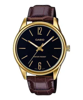 Casio MTP-V005GL-1B Brown Leather Watch for Men