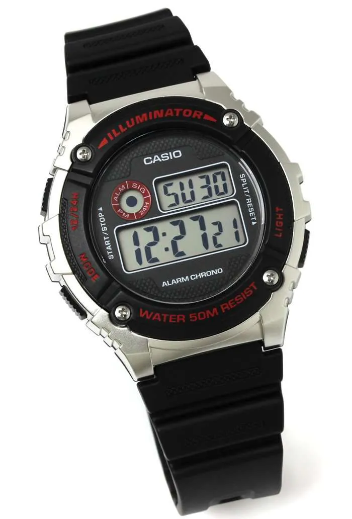 Casio W-216H-1C BLACK Digital Watch for Men