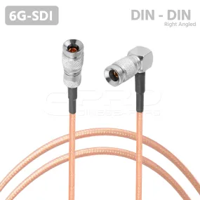 CGPro Ultra Thin Right Angled 1.0/2.3 DIN to DIN HD-SDI 6G-SDI Cable