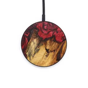 Circle Wood Resin Wireless Charger - Adonis (Red, 640138)