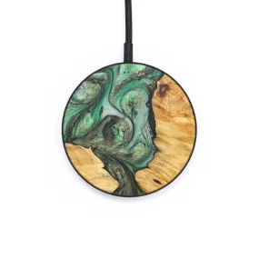 Circle Wood Resin Wireless Charger - Alan (Green, 696225)