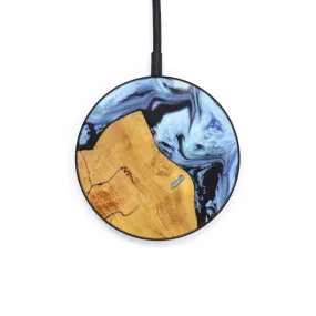 Circle Wood Resin Wireless Charger - Amiah (Blue, 632021)