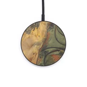 Circle Wood Resin Wireless Charger - Amos (Dark Green, 597775)