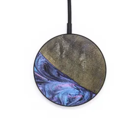 Circle Wood Resin Wireless Charger - Clay (Purple, 697876)