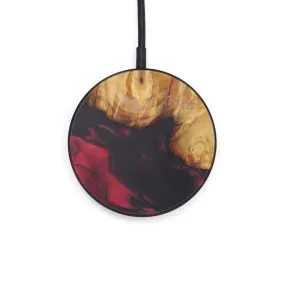 Circle Wood Resin Wireless Charger - Eamon (Dark Red, 597956)