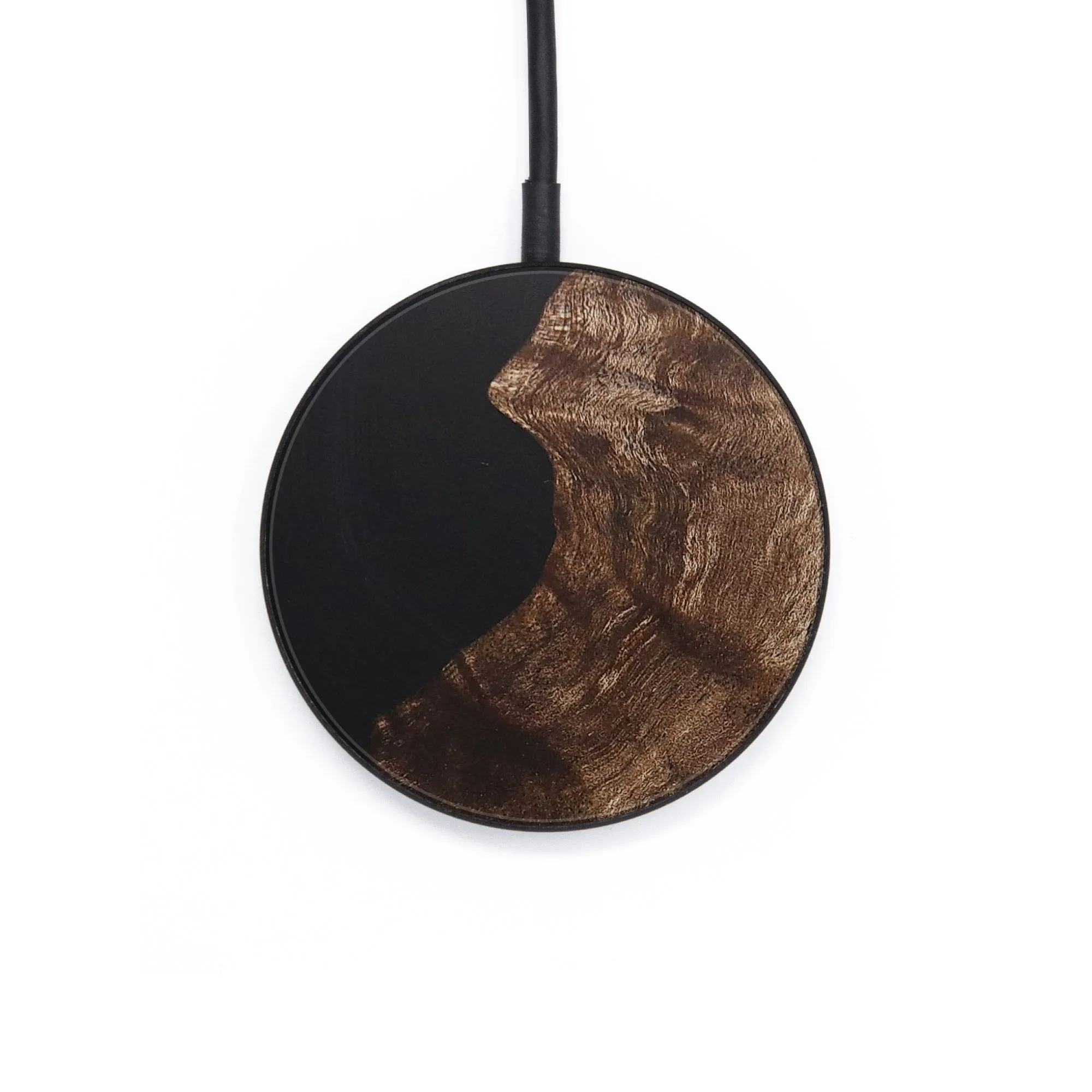 Circle Wood Wireless Charger - Kaylee (Pure Black, 726586)