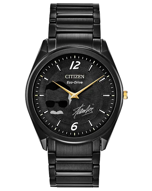 Citizen Stan Lee Black Dial Stainless Steel Bracelet Watch AR3077-56W