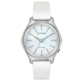 Citizen Womens 34mm Silver Dial Eco-Drive Solar Watch EM0590-03D