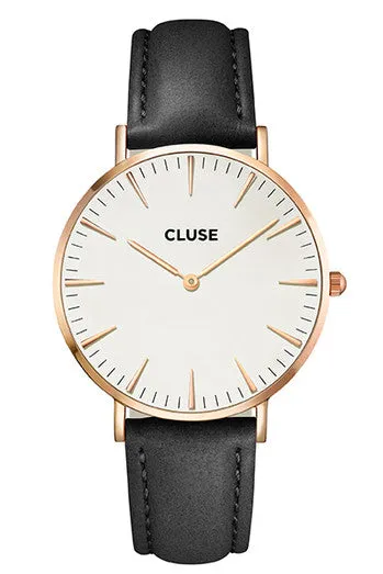 Cluse La BohíÂme Rose Gold White/Black Watch