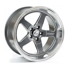 Cosmis Racing XT-005R Wheels (18x9) [Gunmetal w/ Machined Lip  25mm Offset] 5x100