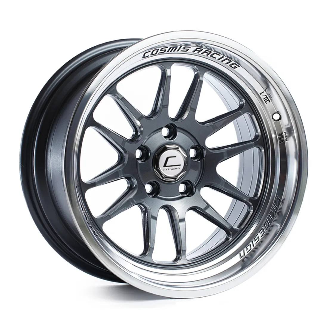 Cosmis Racing XT-206R Wheels (17x9) [Gunmetal w/ Polished Lip  5mm Offset] 5x114.3