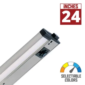 CounterMax 5K 24 Inch LED Under Cabinet Light, 2700K to 5000K, 1560 Lumens, 120V, Nickel