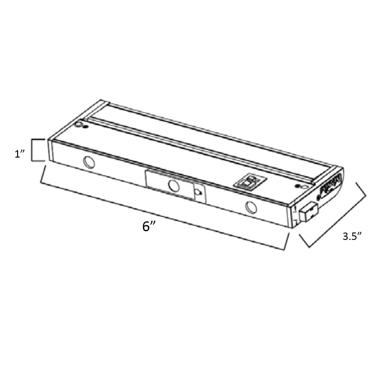 CounterMax 5K 6 Inch LED Under Cabinet Light, 2700K to 5000K, 360 Lumens, 120V, Nickel