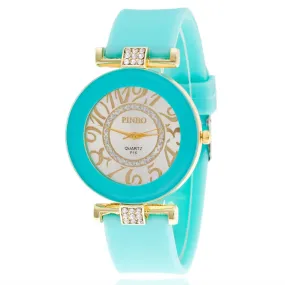 Crystal Digital Silicone Watch