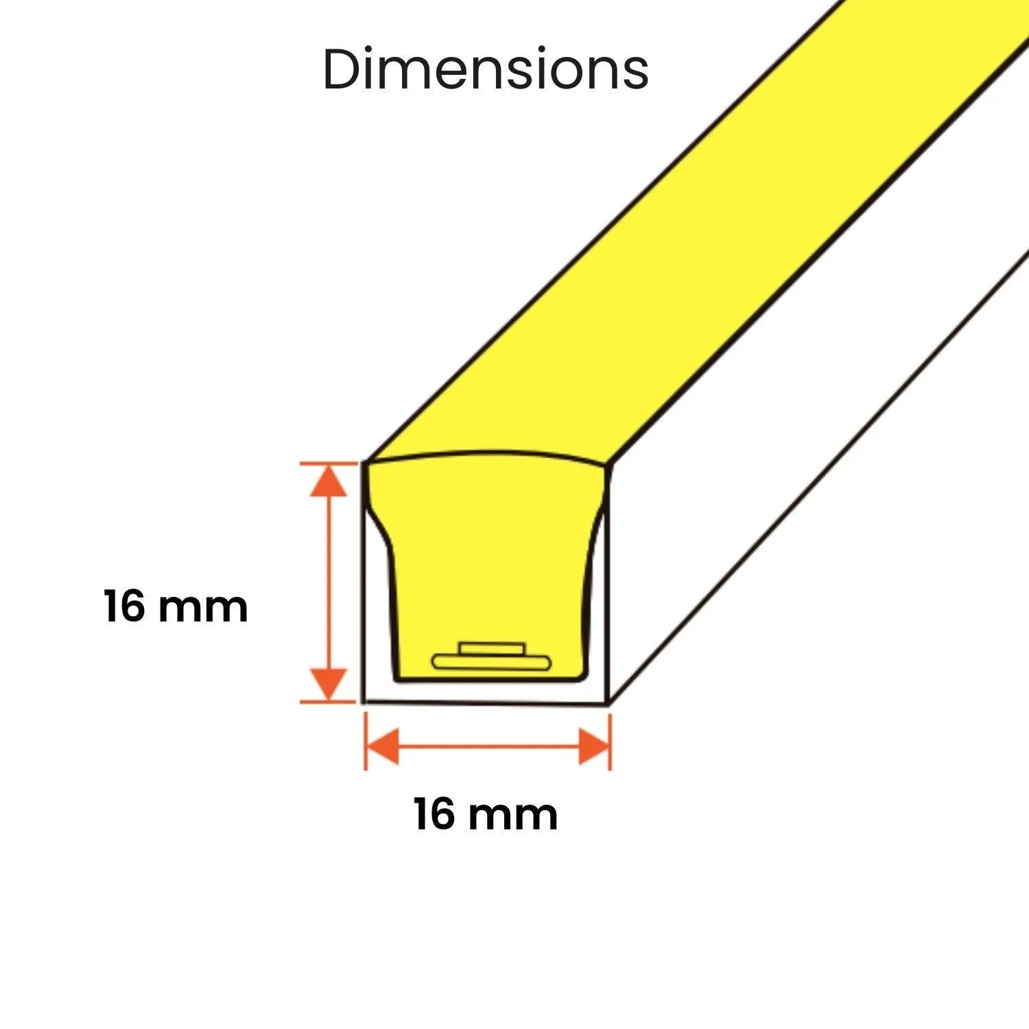 Digital Pixel RGB Neon Flex Addressable 16x16mm IP65 Waterproof WS2811 10 Metre