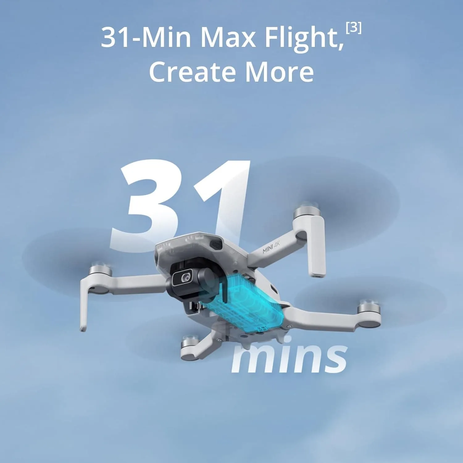 DJI Mini Drone with 4K UHD Camera, 3-Axis Gimbal, 10km Transmission, Auto Return, 31-Min Flight, Wind Resistant, Under 249g