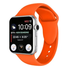 Double Rivets Silicone Watch Band for Apple Watch Series 3 & 2 & 1 42mm(Orange)