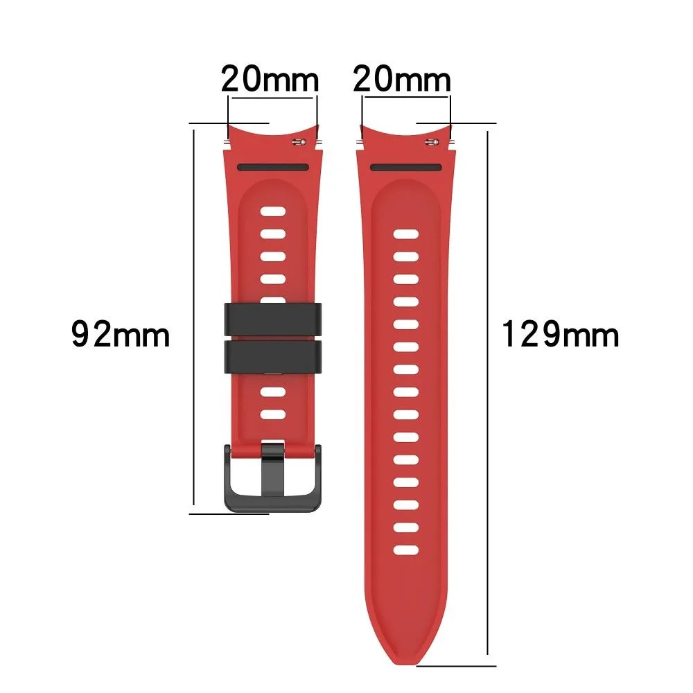 Dual color silicone watch strap for Samsung Galaxy Watch - Black / Grey