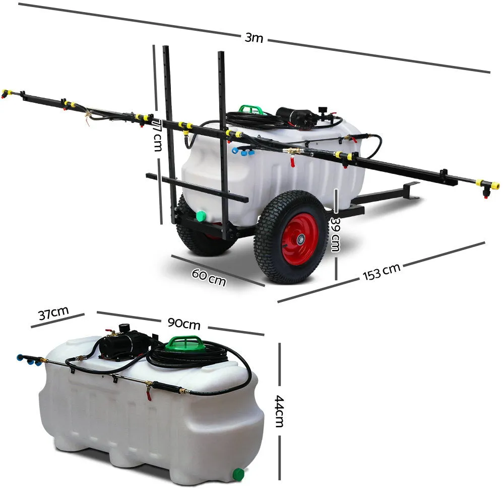 Durable 100L Weed Sprayer Trailer with 3M Boom - Giantz