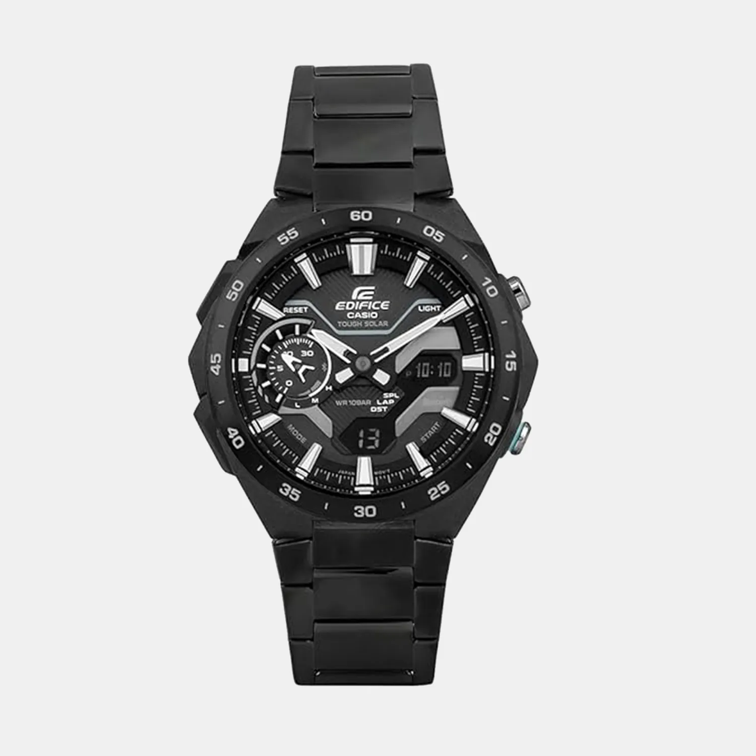 Edifice Men Quartz Analog-Digital Black Dial Stainless Steel Watch EDIFICE ECB-2200DC-1ADF - ED589