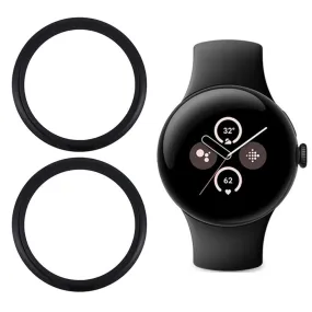 EIDERWOOD Google Pixel Watch 3 (45mm) Hærdet Beskyttelsesglas - 2 stk. - Gennemsigtig / Sort Kant