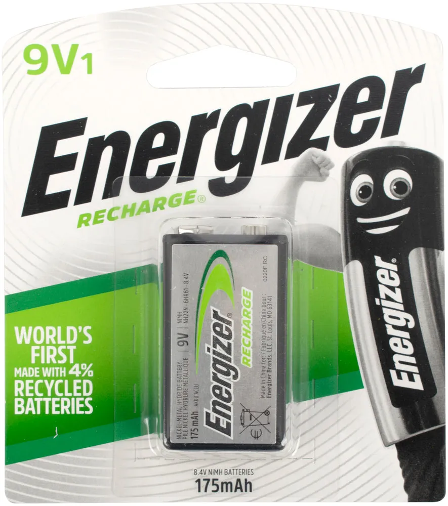 Energizer RECHARGE: 9V -1 PACK (MOQ6) NH22BP1-175