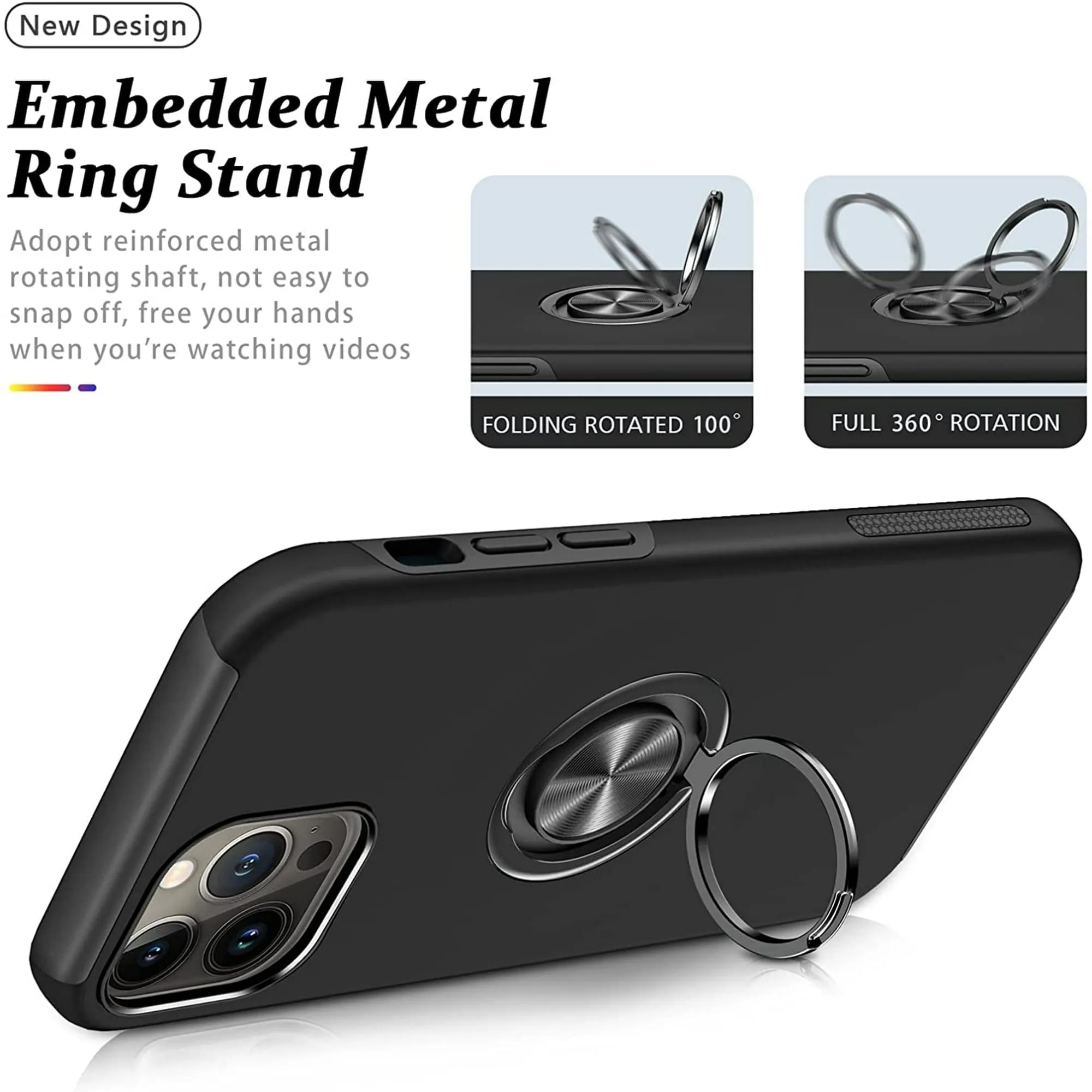 Entronix Apple iPhone 15 Plus/14 Plus Case - 360º Circular Ring Holder,