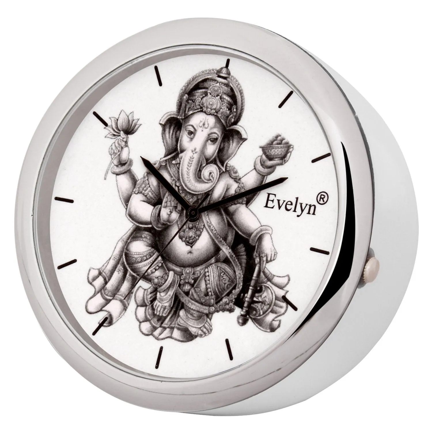 Evelyn Analog Table Clock & Car Dashboard Time Clock Quartz Watch Size 45mm EVT-12