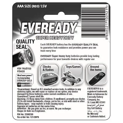 Eveready - Super Heavy Duty M1215 AAA Battery Value Pack