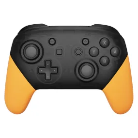 eXtremeRate Caution Yellow Replacement Handle Grips for NS Switch Pro Controller, Soft Touch DIY Hand Grip Shell for NS Switch Pro Controller - Controller NOT Included - GRP318