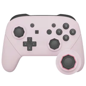 eXtremeRate Cherry Blossoms Pink Faceplate Backplate Handles Cover, Octagonal Gated Sticks Design DIY Replacement Grip Housing Shell for Nintendo Switch Pro Controller- Controller NOT Included - FRE603