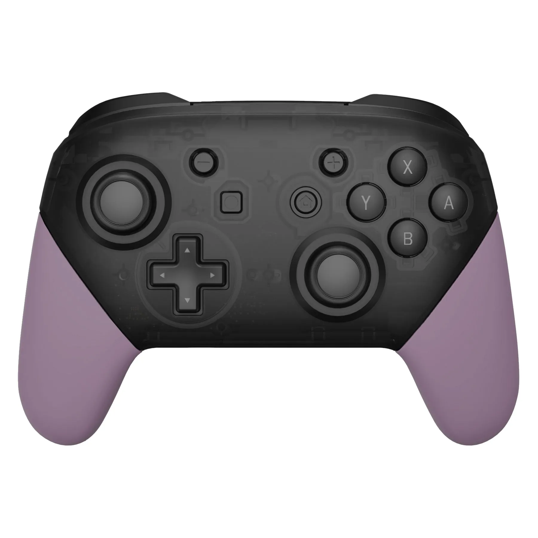 eXtremeRate Dark Grayish Violet Replacement Handle Grips for NS Switch Pro Controller, Soft Touch DIY Hand Grip Shell for NS Switch Pro Controller - Controller NOT Included - GRP328