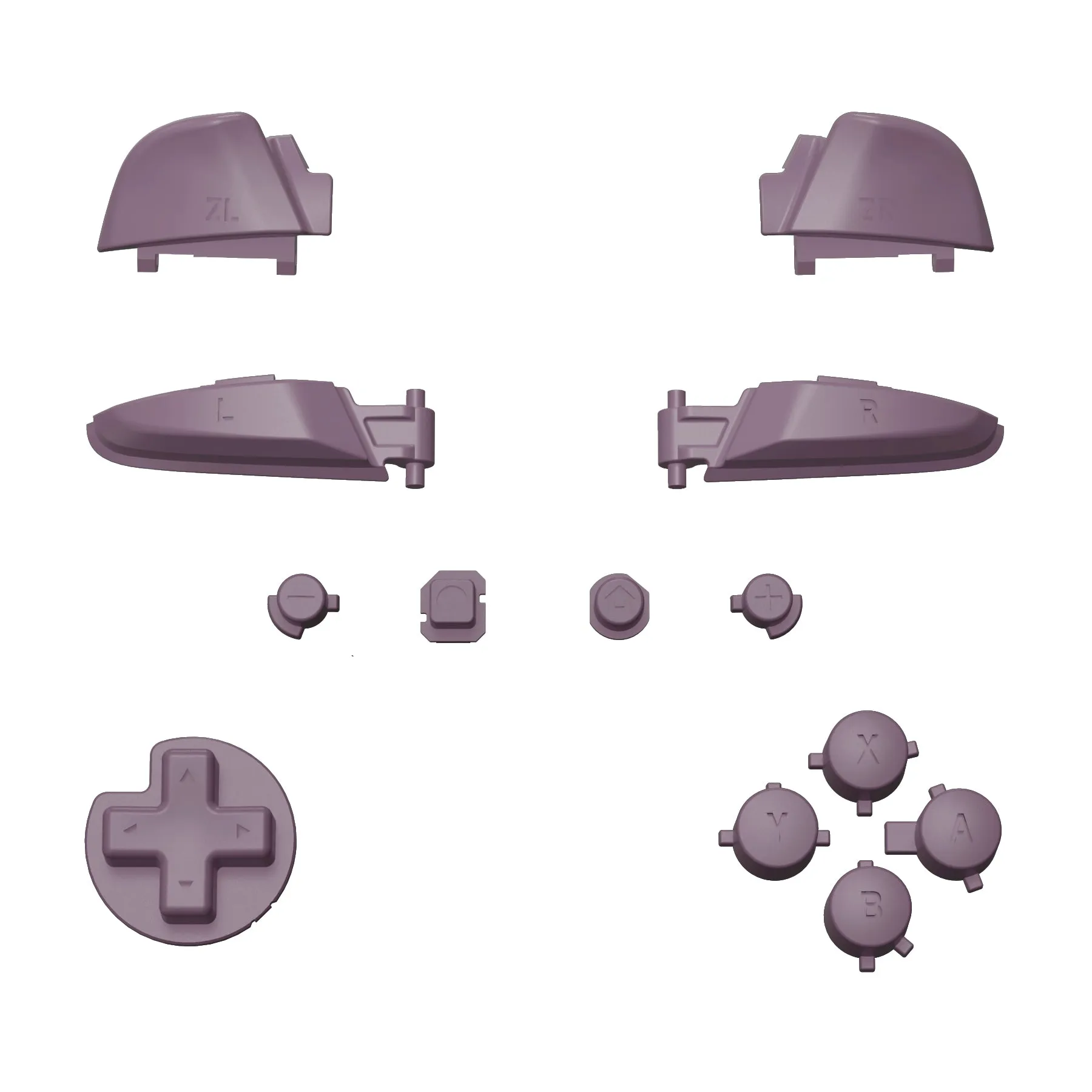 eXtremeRate DIY Replacement Full Set Buttons for Nintendo Switch Pro Controller - Dark Grayish Violet - KRP328