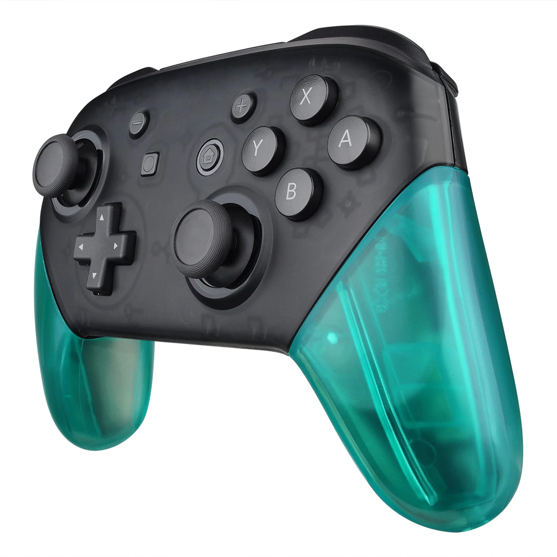 eXtremeRate Emerald Green Replacement Handle Grips for Nintendo Switch Pro Controller, DIY Hand Grip Shell for Nintendo Switch Pro - Controller NOT Included - GRM508