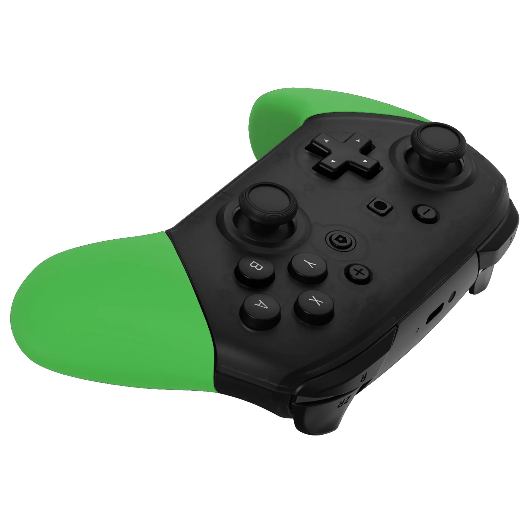 eXtremeRate Green Replacement Handle Grips for NS Switch Pro Controller, Soft Touch DIY Hand Grip Shell for NS Switch Pro Controller - Controller NOT Included - GRP317