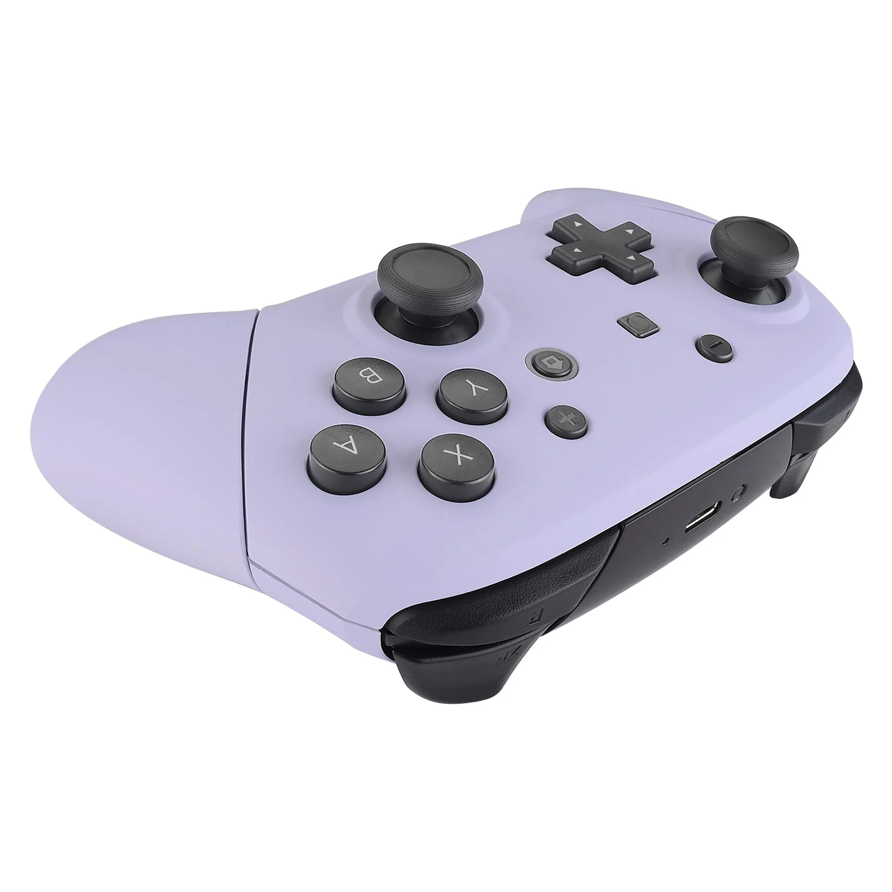 eXtremeRate Light Violet Faceplate Backplate Handles for Nintendo Switch Pro Controller, DIY Replacement Grip Housing Shell Cover for Nintendo Switch Pro - Controller NOT Included - FRP310