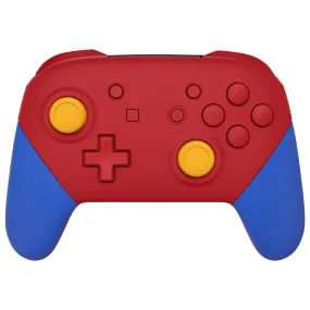 eXtremeRate Passion Red & Blue Faceplate Backplate Handles for Switch Pro Controller - Controller NOT Included - FRP355