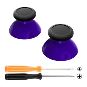 eXtremeRate Purple & Black Replacement 3D Joystick Thumbsticks, Analog Thumb Sticks with Phillips Screwdriver for Nintendo Switch Pro Controller - KRM527