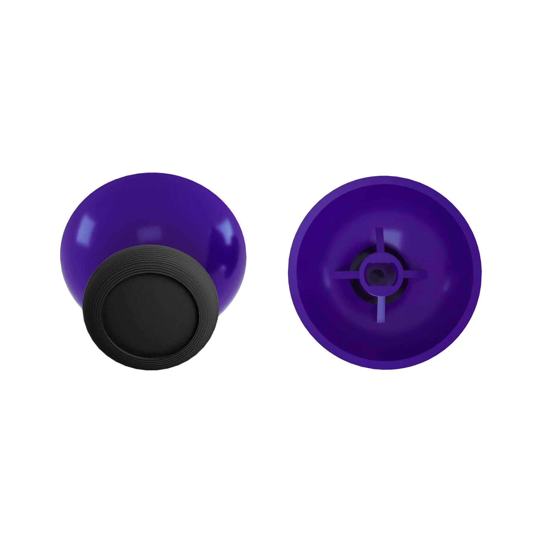 eXtremeRate Purple & Black Replacement 3D Joystick Thumbsticks, Analog Thumb Sticks with Phillips Screwdriver for Nintendo Switch Pro Controller - KRM527