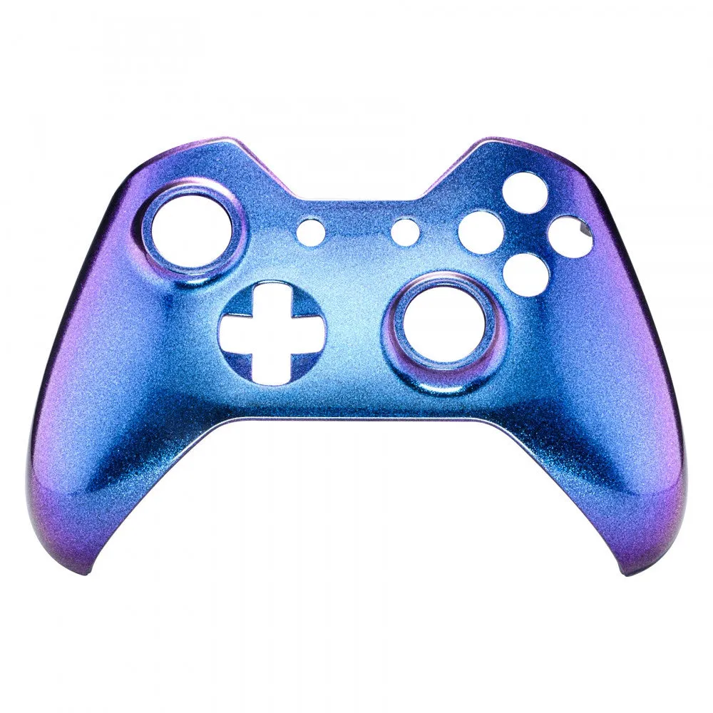 eXtremeRate Purple & Blue Chameleon Face Plate Front Shell Custom Kits for Xbox One Controller - XOMSF21