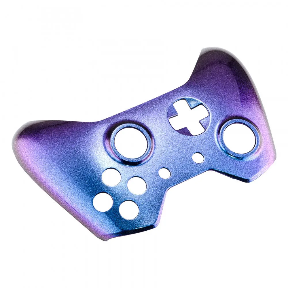 eXtremeRate Purple & Blue Chameleon Face Plate Front Shell Custom Kits for Xbox One Controller - XOMSF21