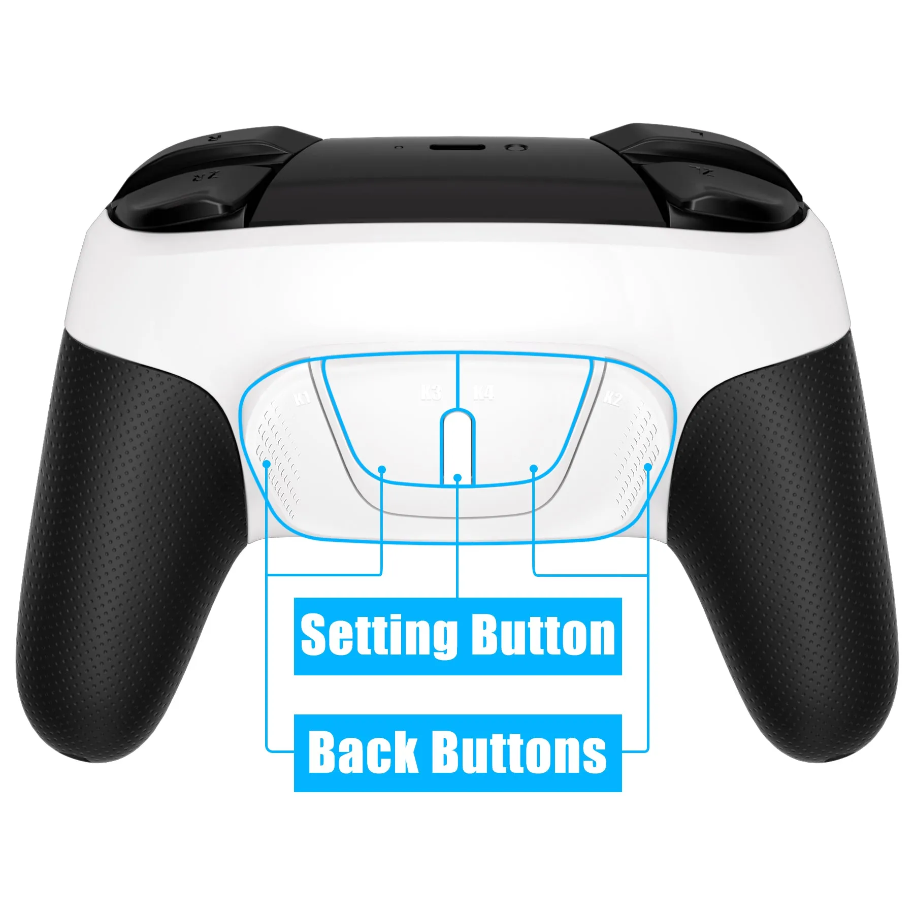 eXtremeRate Remappable RISE4 Remap Kit for Nintendo Switch Pro Controller - White - XGNPP002