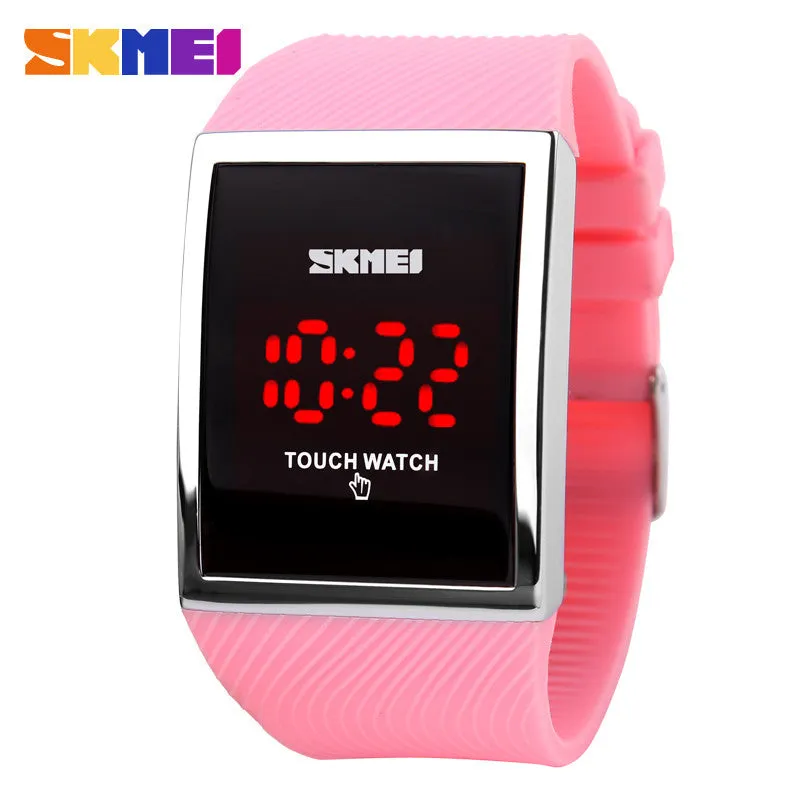 Fashion Men Women Electronic LED Touch Candy Jelly Watch Silicone Sports Digital Watch