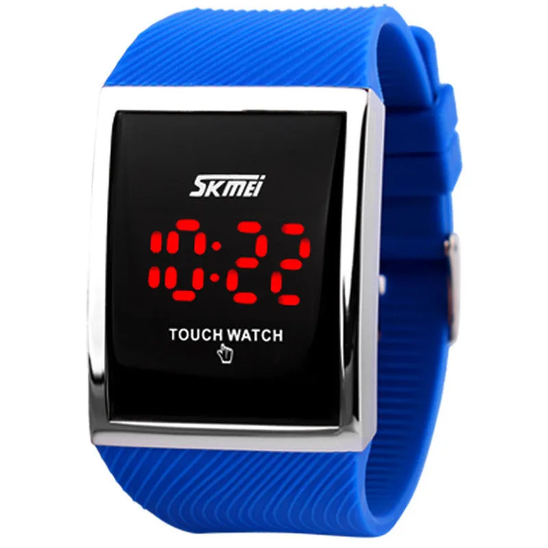 Fashion Men Women Electronic LED Touch Candy Jelly Watch Silicone Sports Digital Watch