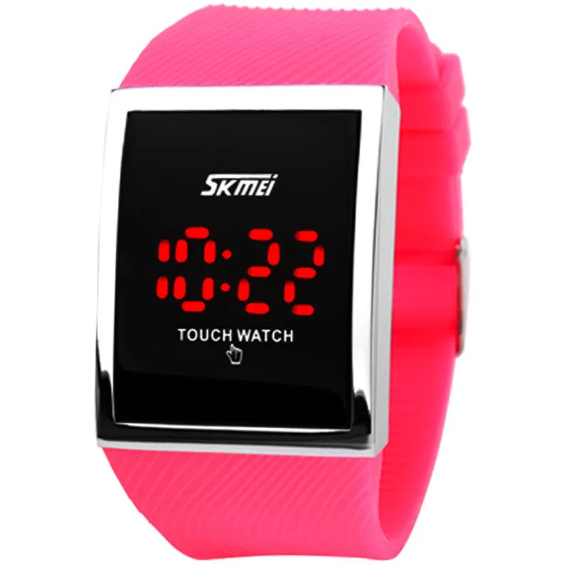 Fashion Men Women Electronic LED Touch Candy Jelly Watch Silicone Sports Digital Watch