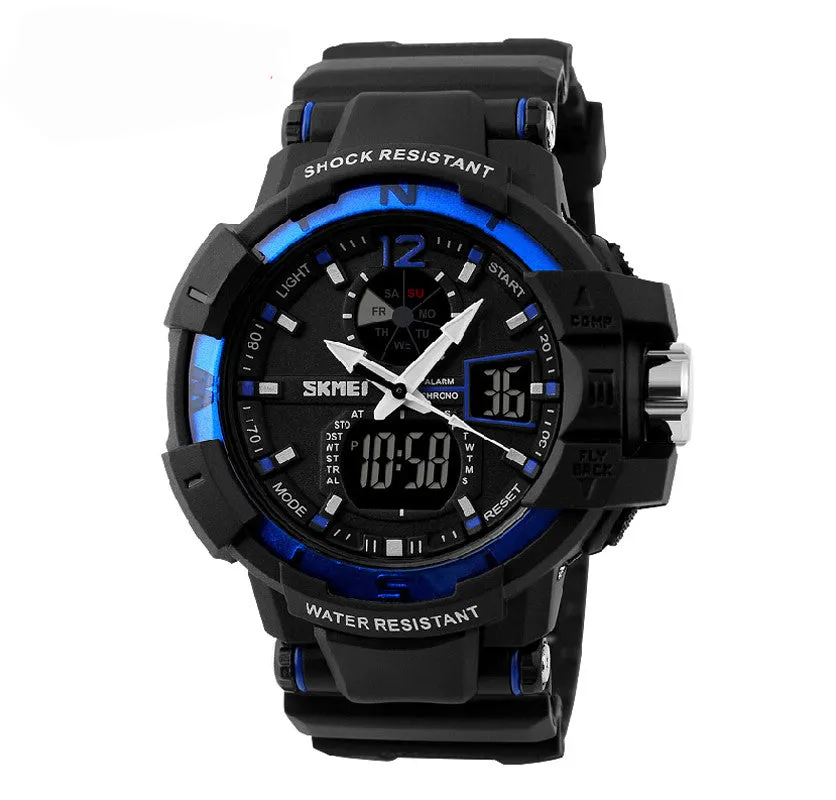 Fashion Outdoor Men Boy Sports Watches SKMEI Brand LED Digital Quartz Multifunction Waterproof Military Watch Dress Wristwatches