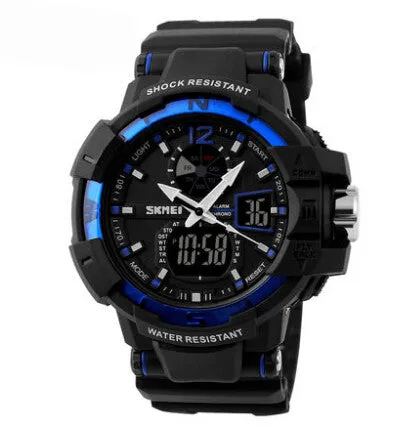 Fashion Outdoor Men Boy Sports Watches SKMEI Brand LED Digital Quartz Multifunction Waterproof Military Watch Dress Wristwatches